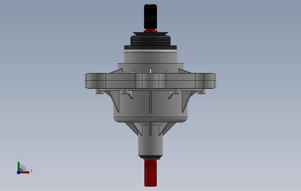 三星洗衣机电机模型3D图纸Solidworks设计 正面视图