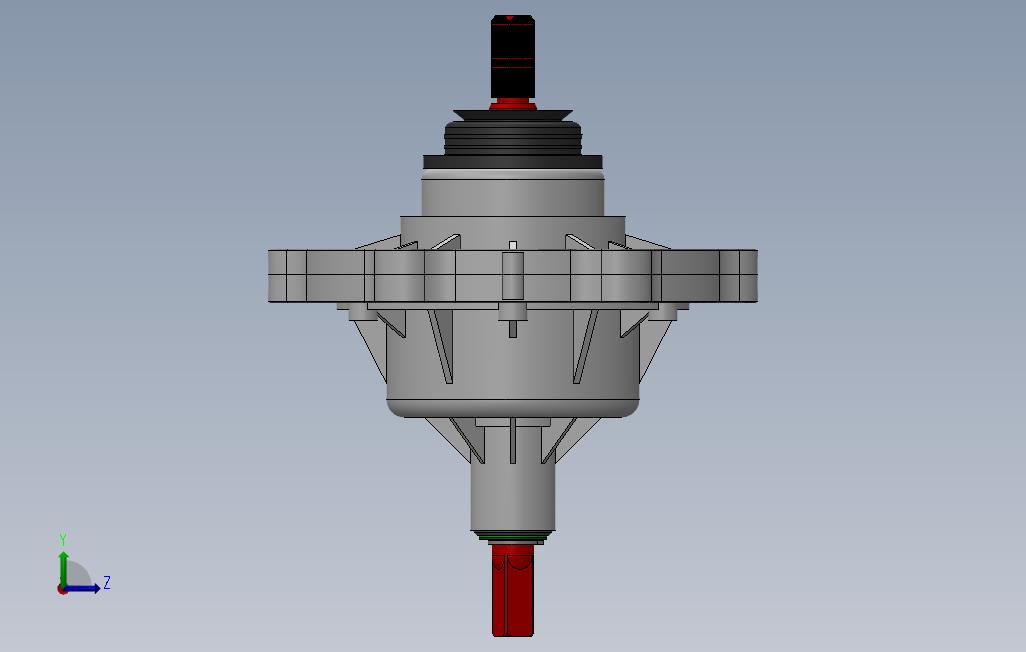 三星洗衣机电机模型3D图纸Solidworks设计 左侧视图
