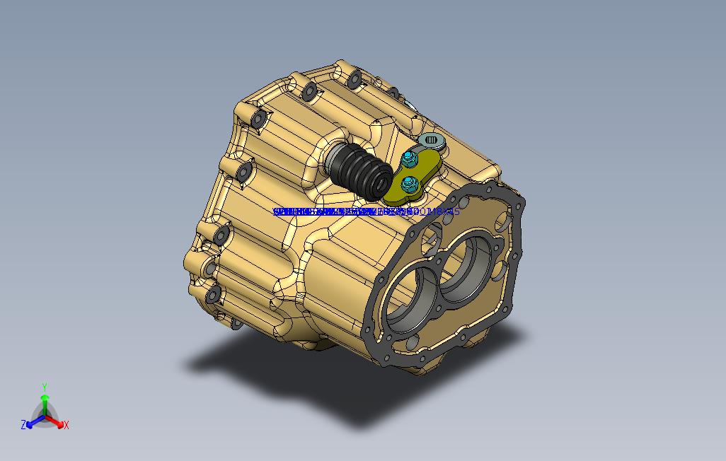 越野车变速箱壳体3D模型2（ProE_Creo软件打开）