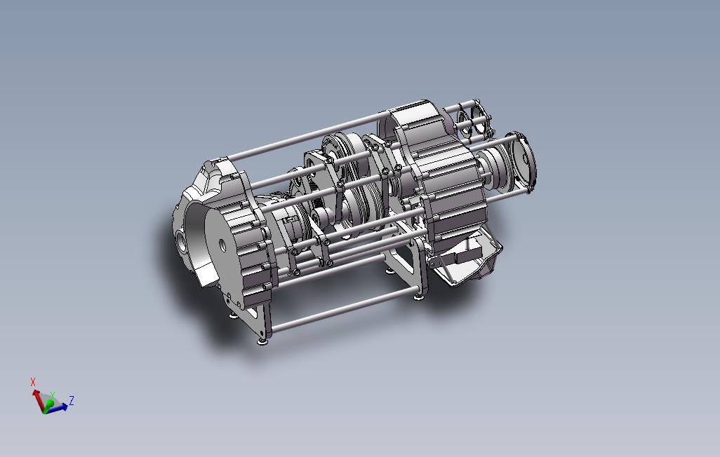 车床变速箱（车床变速机构）3D模型Solidworks软件打开
