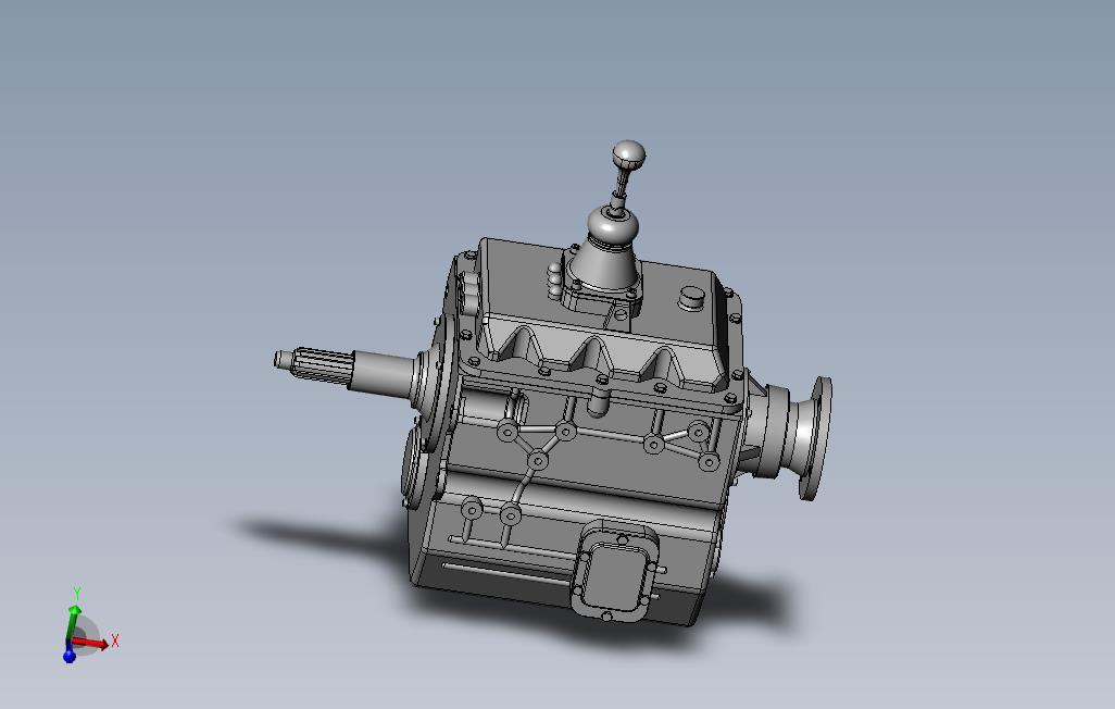 轻卡变速箱总成3D模型（Solidworks软件打开）