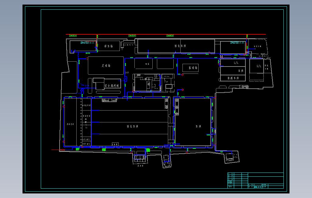 厂区地下管道系统图