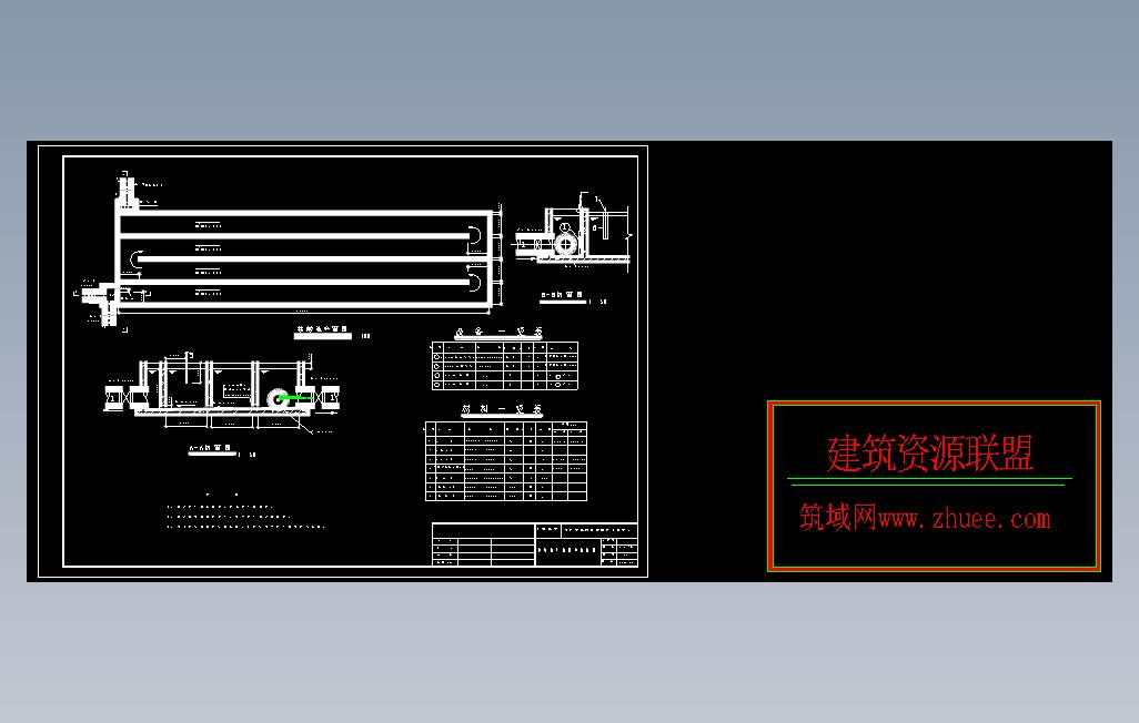 接触池平面图和剖面图