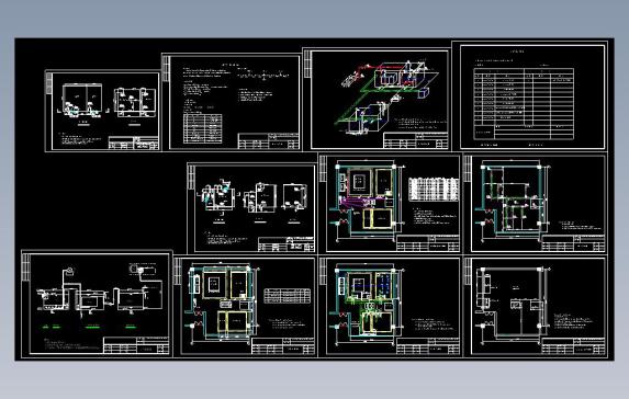 某市水利局办公楼中水回用处理工程图纸