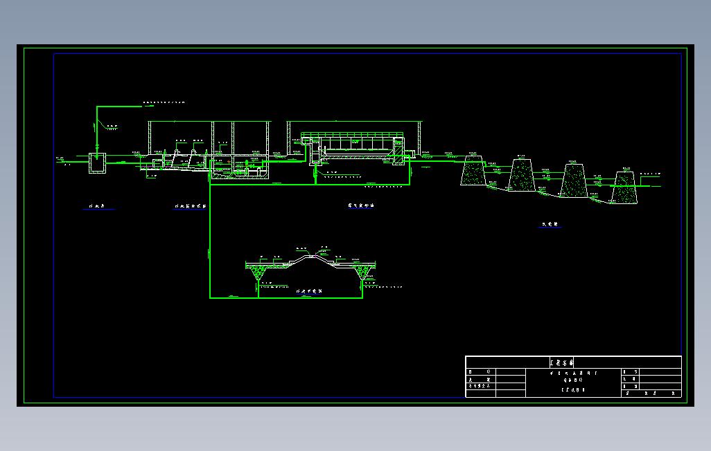 污水处理厂总体设计工艺流程图