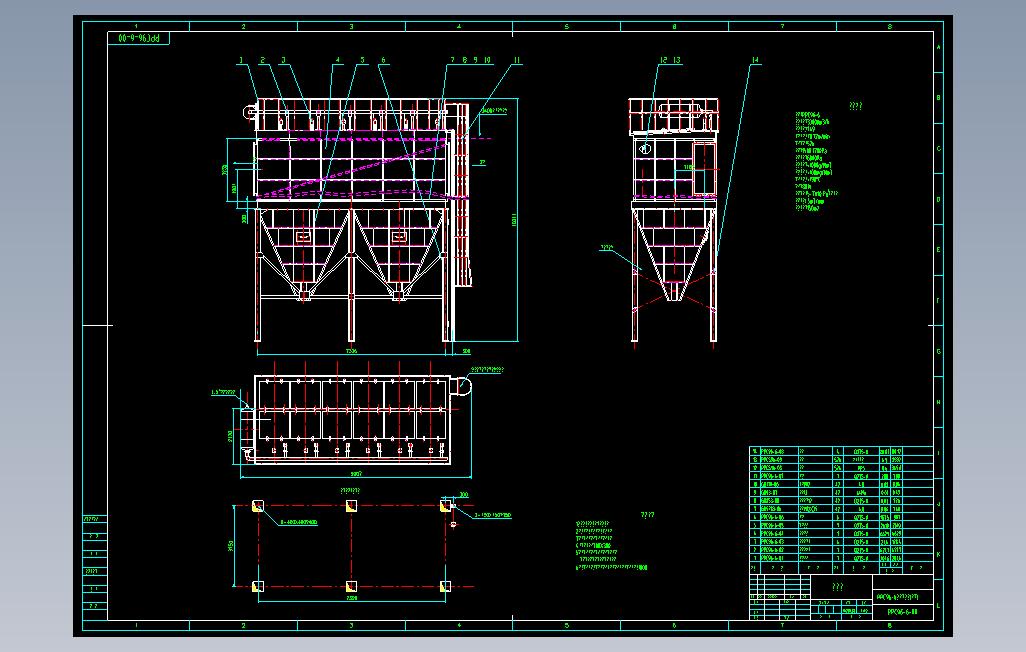 PPC96-6气箱脉冲袋式除尘器全套图纸