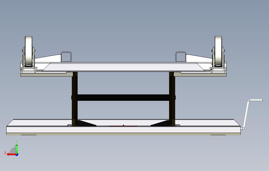 伸缩拉杆升降式手推车3D模型_