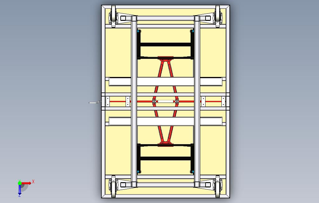 伸缩拉杆升降式手推车3D模型_