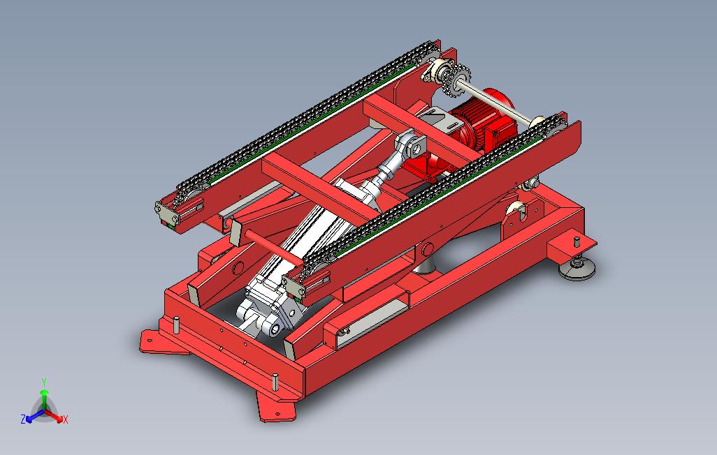 升降流水线3D模型_SolidWorks设计