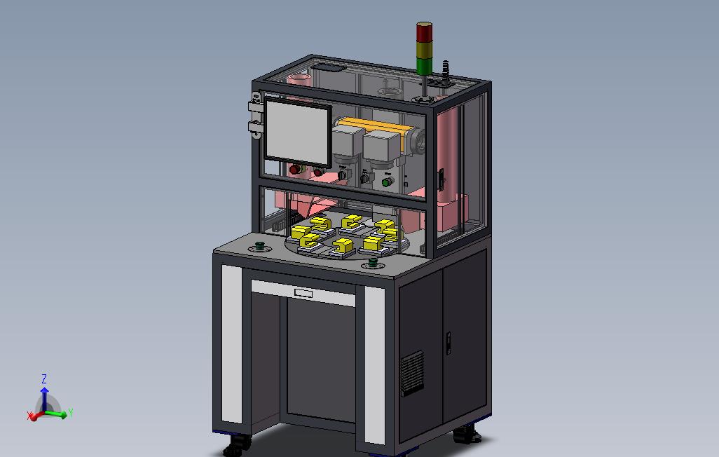 四工位双头激光打标机3D模型_SolidWorks设计_step