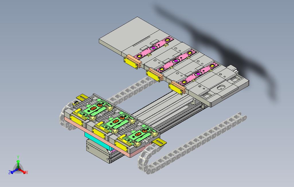 多工位自动张开夹紧治具3D模型