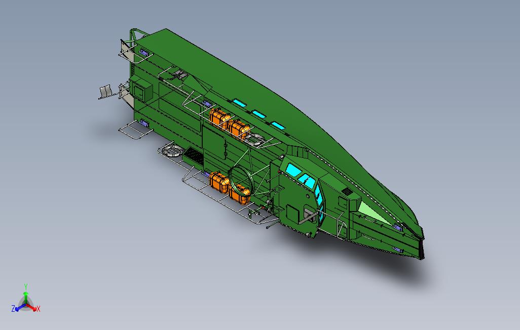 战斗艇战舰设计模型