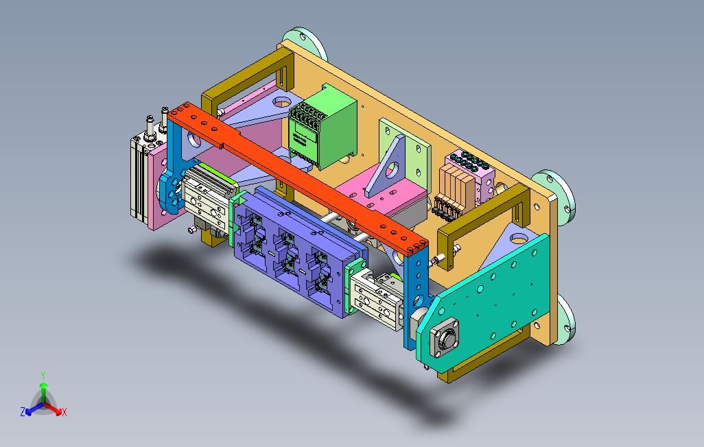 翻转机台（两受台组合翻转）3D模型_SolidWorks设计