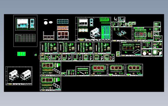 制冷设备柜式机组钣金cad图纸