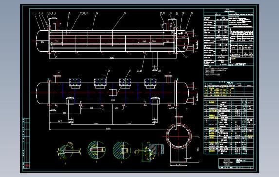 毛油换热器设计装配图