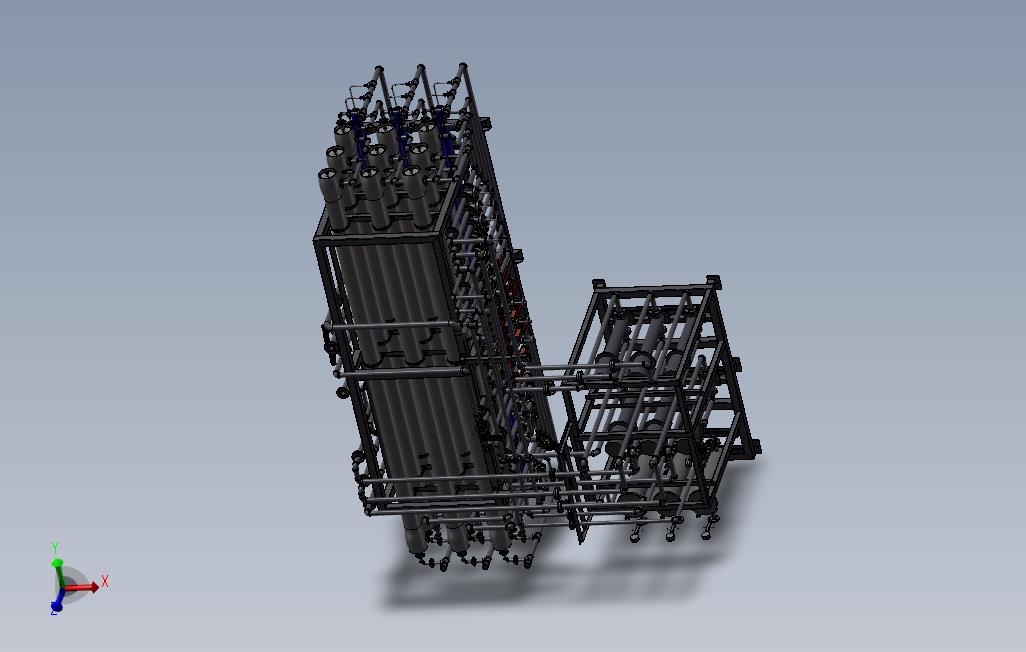 2PASS反渗透系统3D模型
