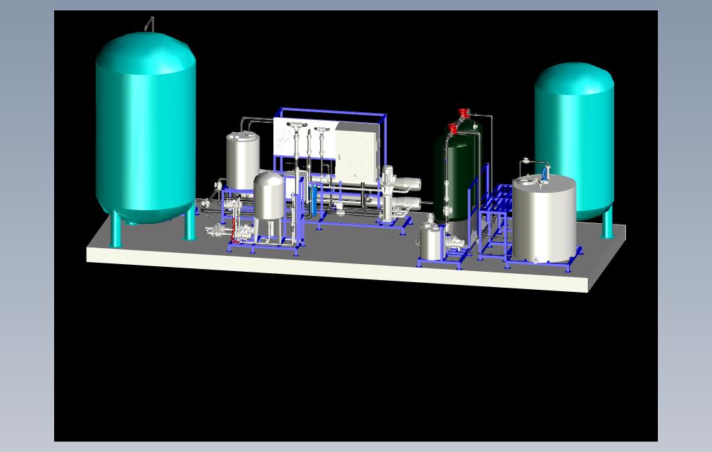 反渗透系统及管道布局模型