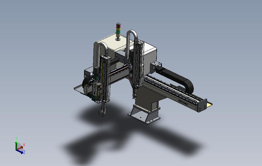 注塑机五轴伺服双截机械手3D模型