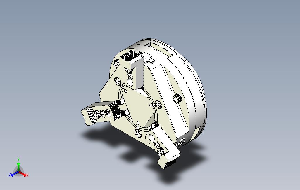 三爪卡盘3D模型（SolidWorks设计，提供stepstp