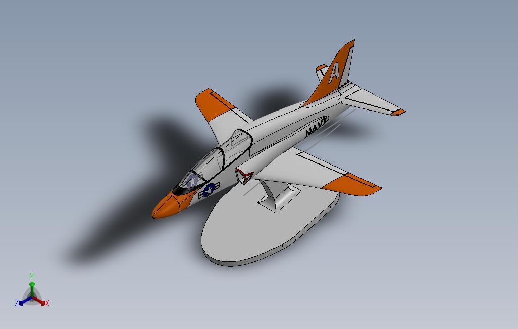 教练飞机3D模型