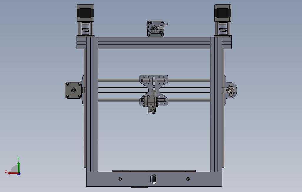 3D打印机三轴 背面视图
