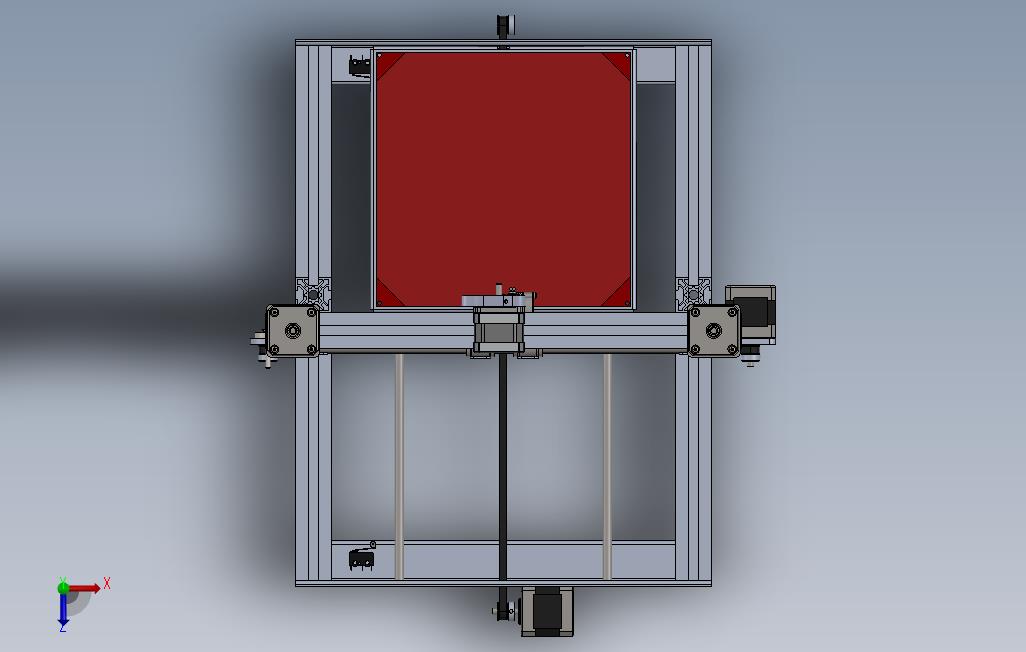 3D打印机三轴 俯视图