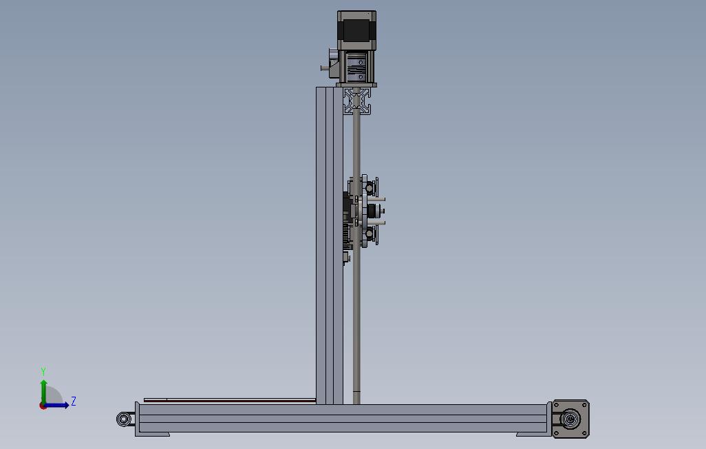 3D打印机三轴 左侧视图