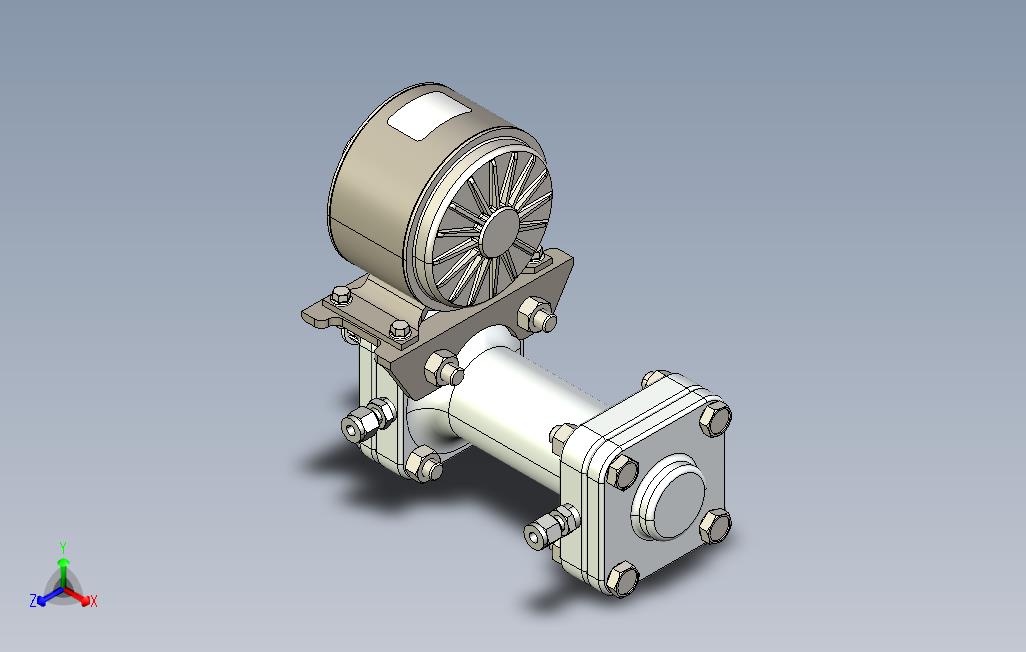 螺旋轴泵3D模型图纸Solidworks设计附STEP格式