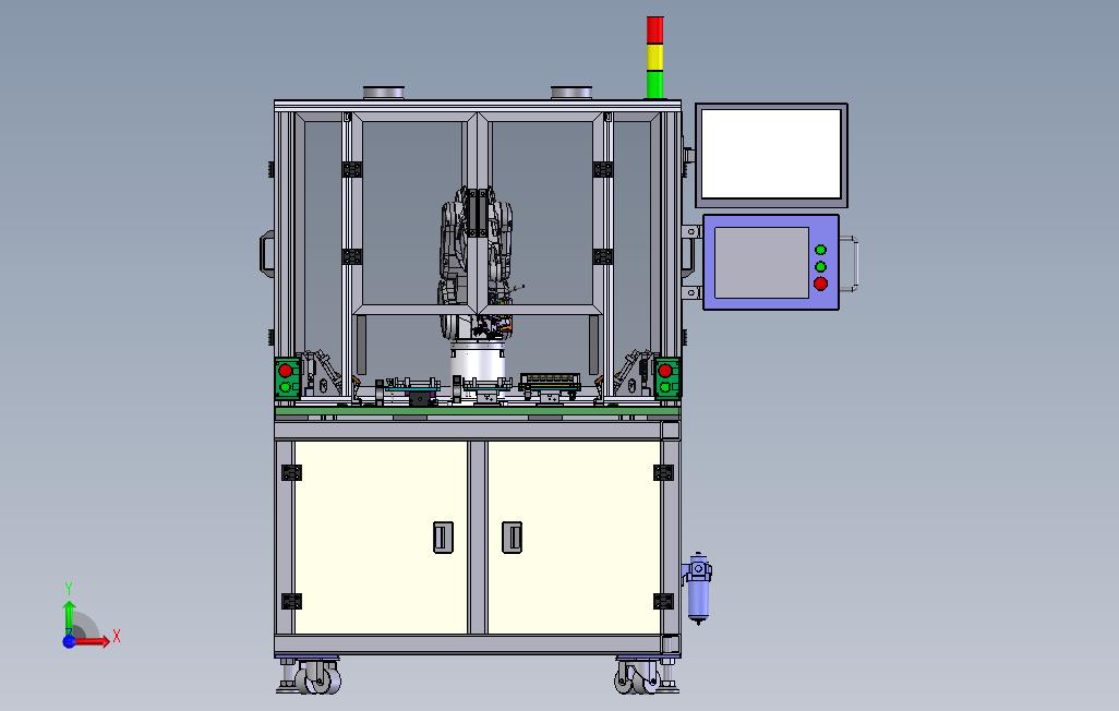 磁铁组装热保压设备含DFMsw17可编辑 正面视图