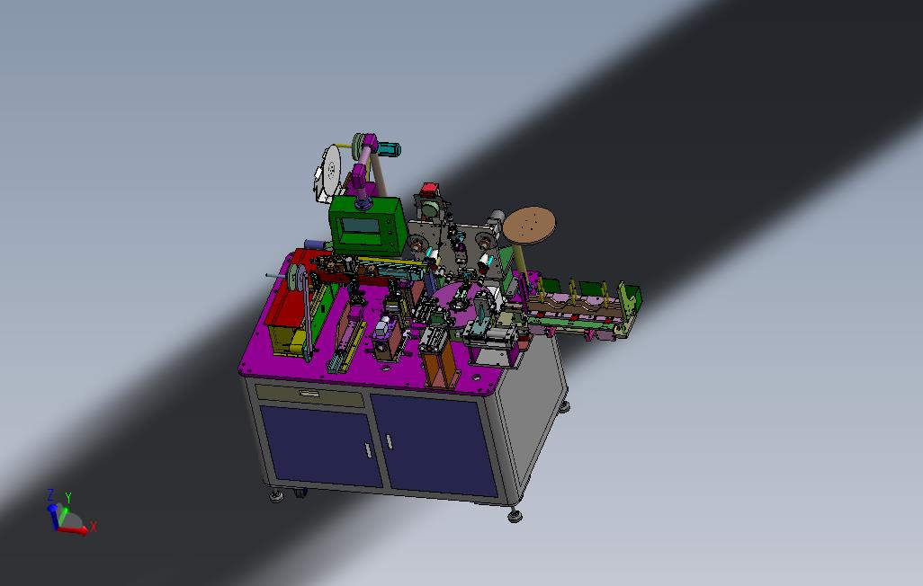 连接器分度盘贴胶纸CCD检测包装机bomCADsw12可编辑