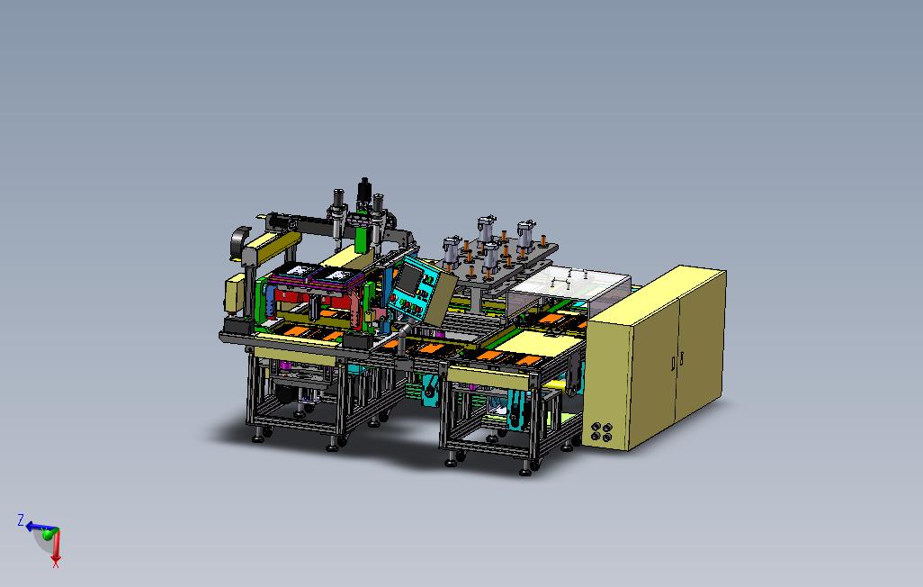 平板电脑外壳点胶热容生产线三维建模图纸solidworks设计附STP