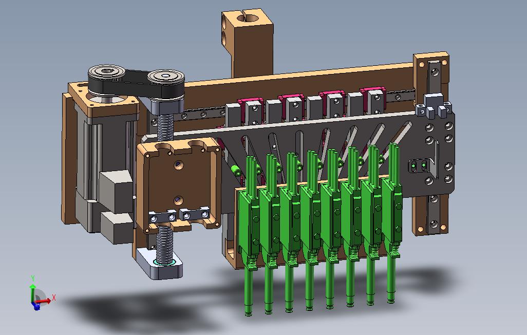等分机构总装3D图纸Solidworks设计