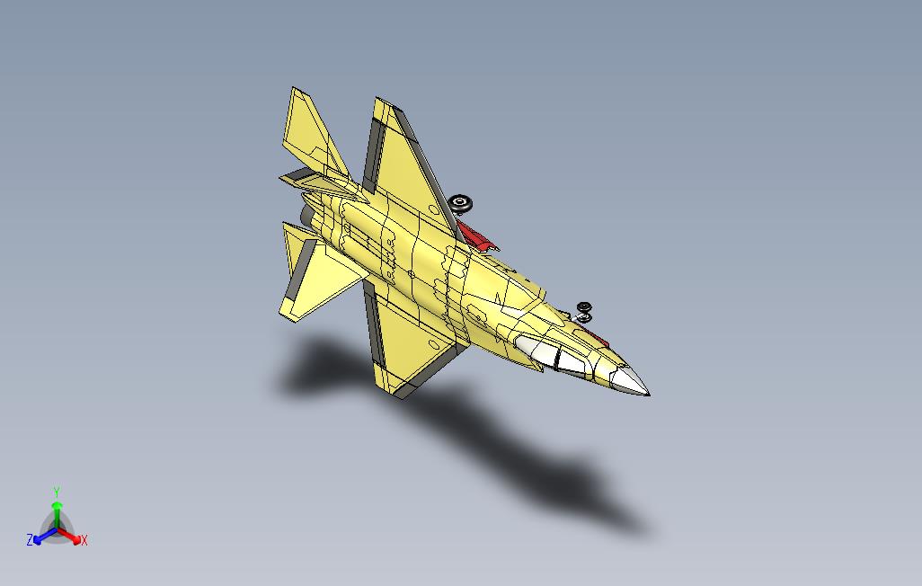 航母舰载机歼J-31三维建模图纸UGNX设计附X_TIGSSTP格式