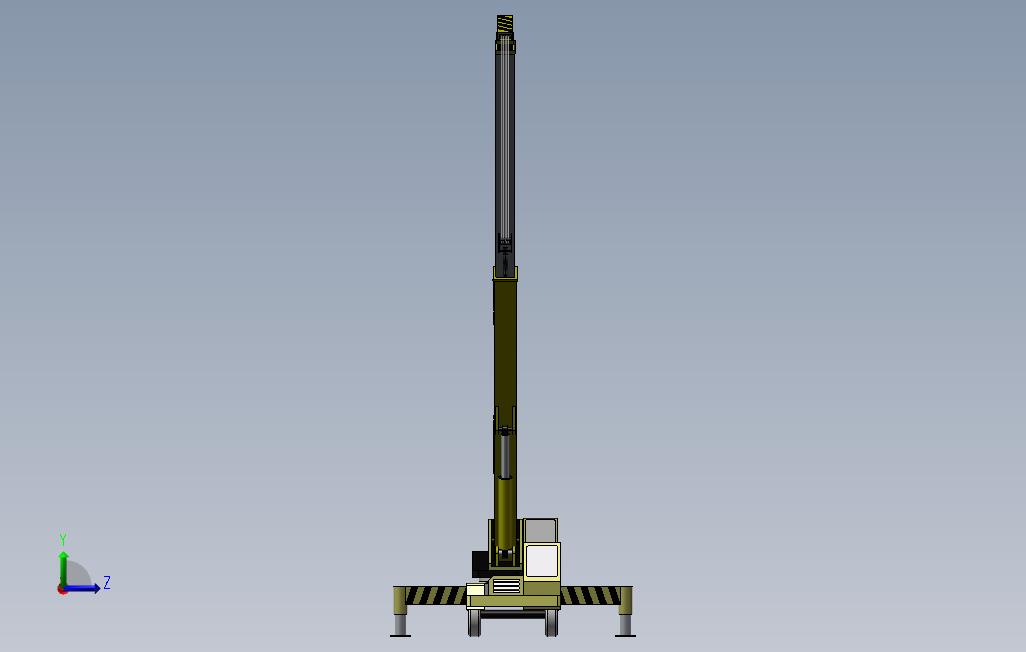 50T汽车吊3D模型(SolidWorks设计 左侧视图