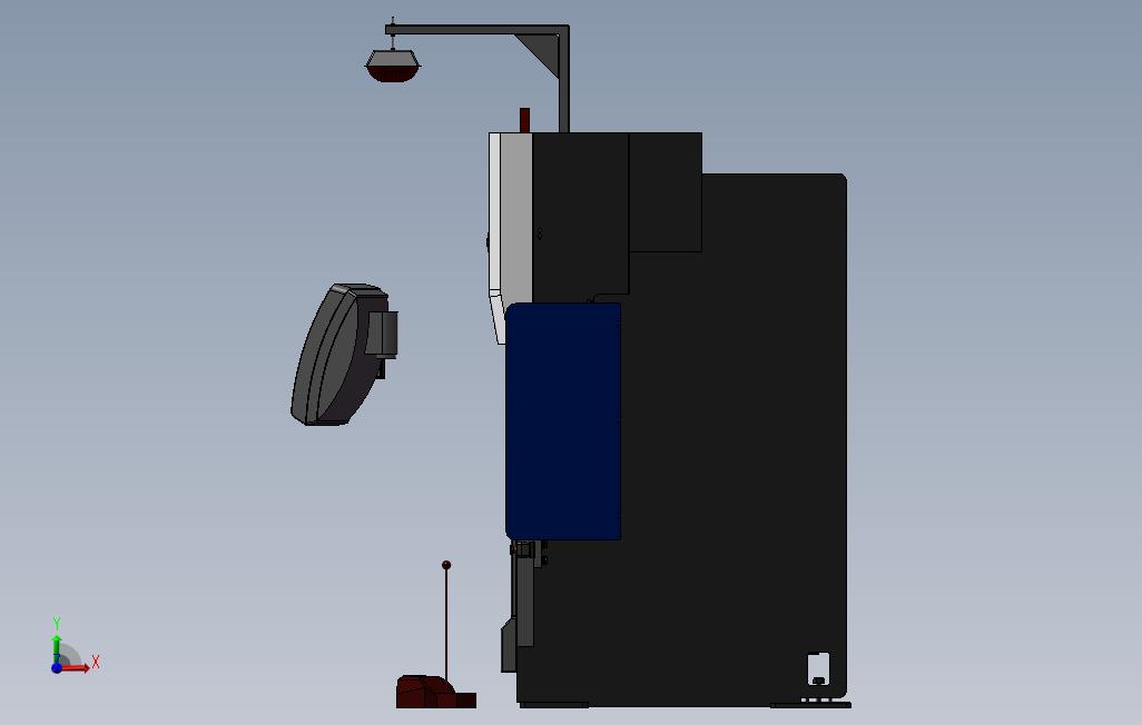 AMADA-1003数控折弯机SW设计3D模型(SolidWorks设计 正面视图