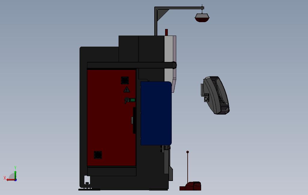 AMADA-1003数控折弯机SW设计3D模型(SolidWorks设计 背面视图