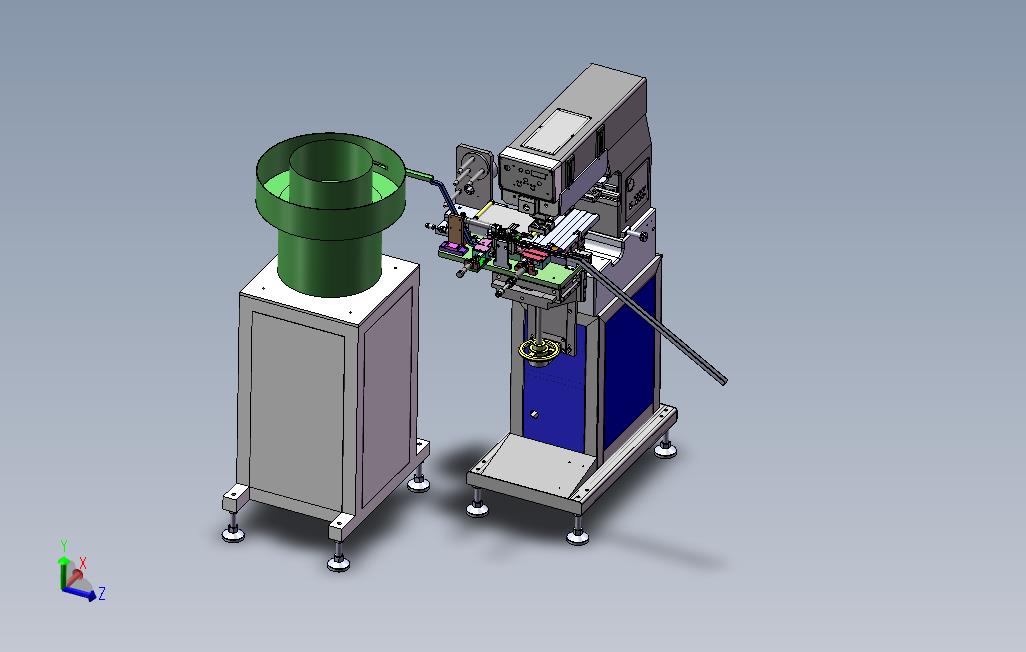 USB识别分向高速印刷机3D模型（SolidWorks设计