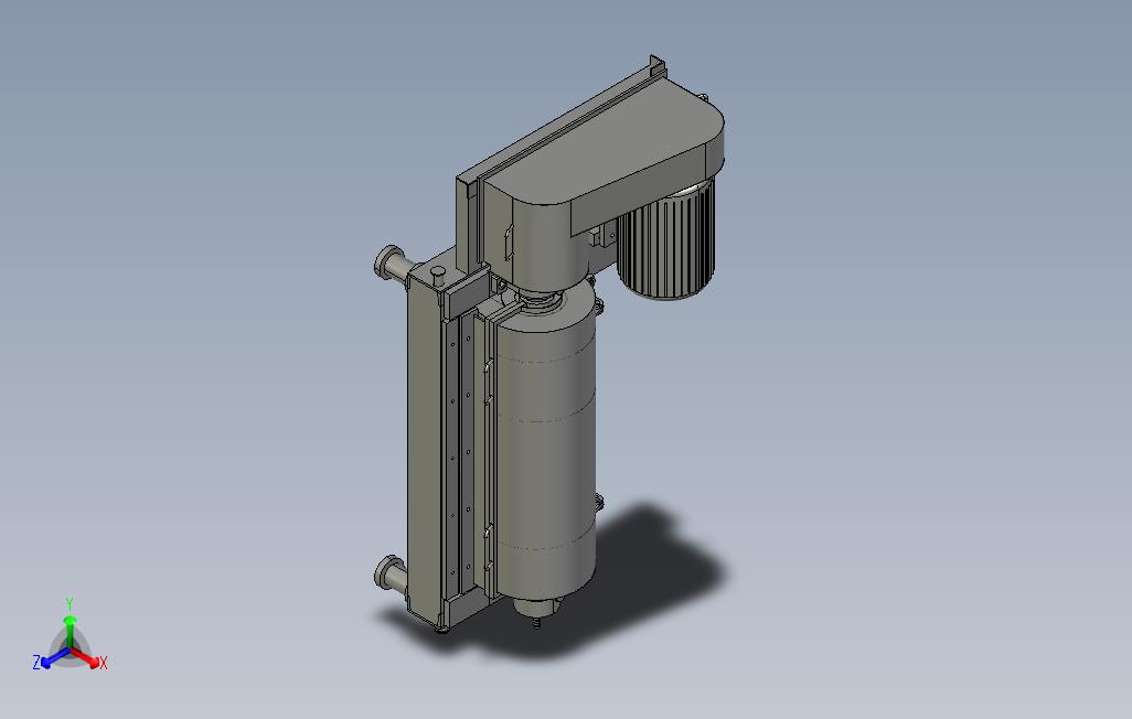 卧式螺旋卸料沉降离心机3D模型（ProE设计