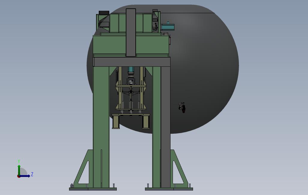 已生产龙门吊装机器人焊接设备3D模型(SolidWorks设计 左侧视图