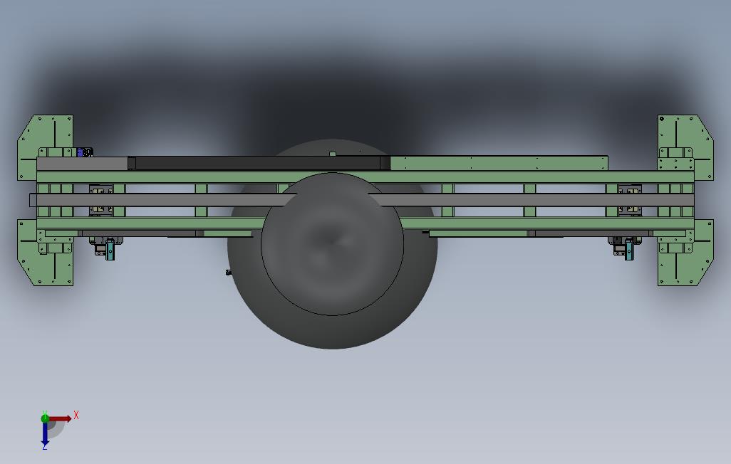 已生产龙门吊装机器人焊接设备3D模型(SolidWorks设计 俯视图