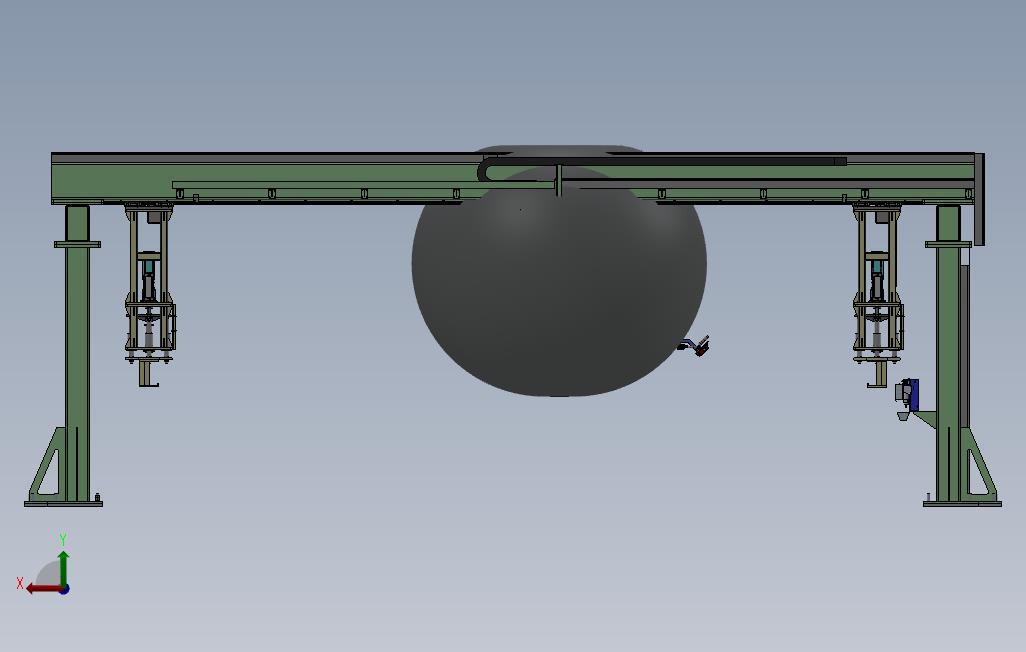 已生产龙门吊装机器人焊接设备3D模型(SolidWorks设计 背面视图