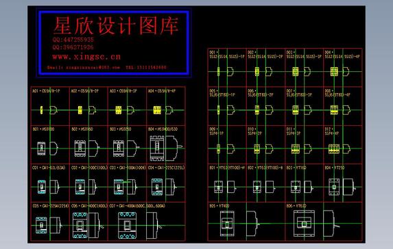 常用空气开关图例CAD图纸（AutoCAD-ZWCAD设计