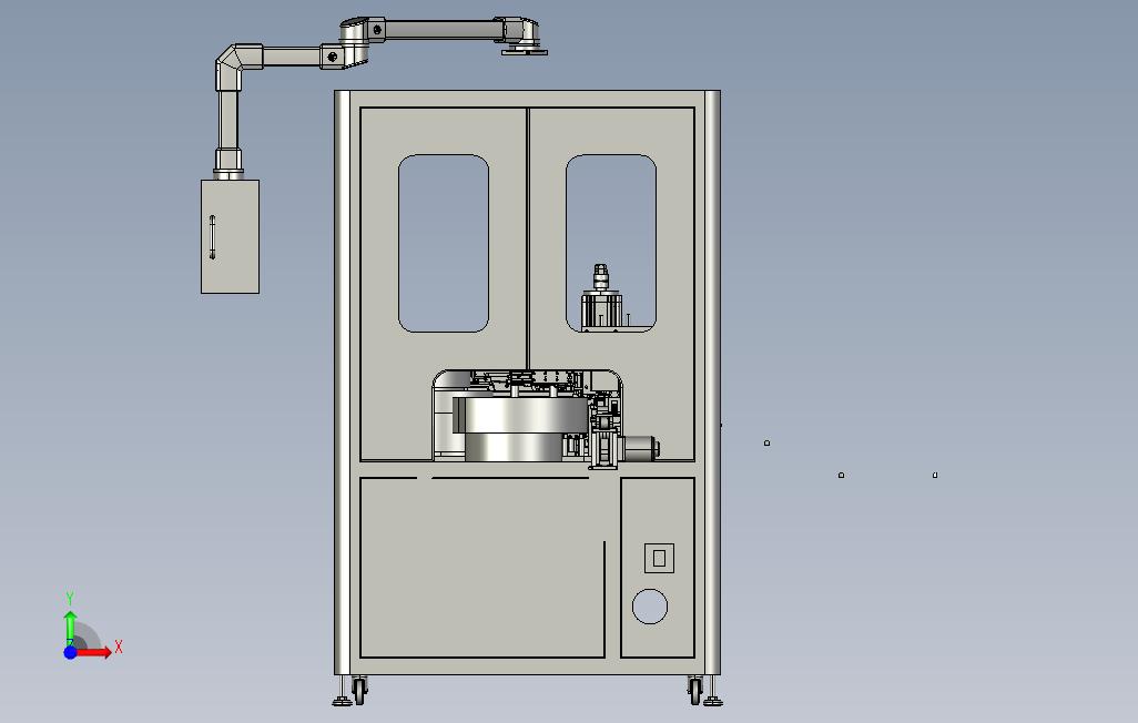微动开关成品组装机、非标自动化机器3D模型(SolidWorks 正面视图