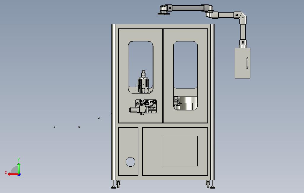微动开关成品组装机、非标自动化机器3D模型(SolidWorks 背面视图