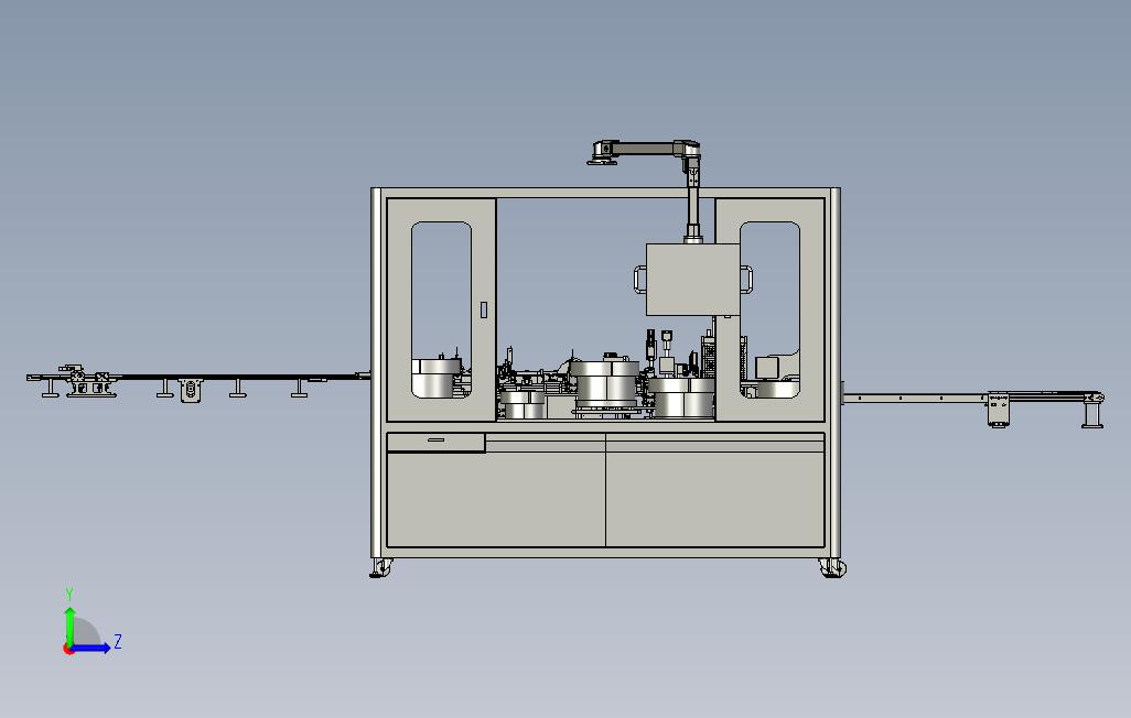 微动开关成品组装机、非标自动化机器3D模型(SolidWorks 左侧视图