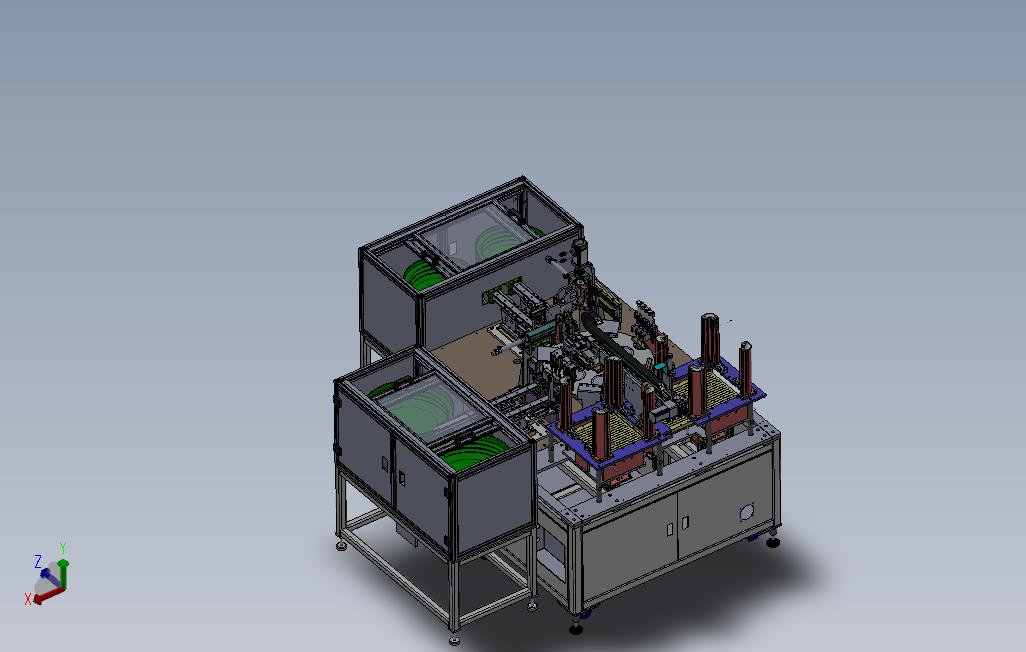 按钮开关弹性杆组装机3D模型工程图BOM表3D模型（SolidWorks设计