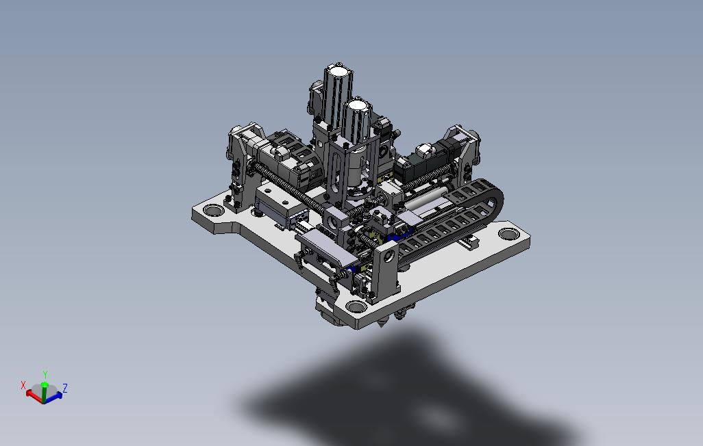 汽车行业丝杆变位测量，顶尖压持机构3D模型（SolidWorks设计