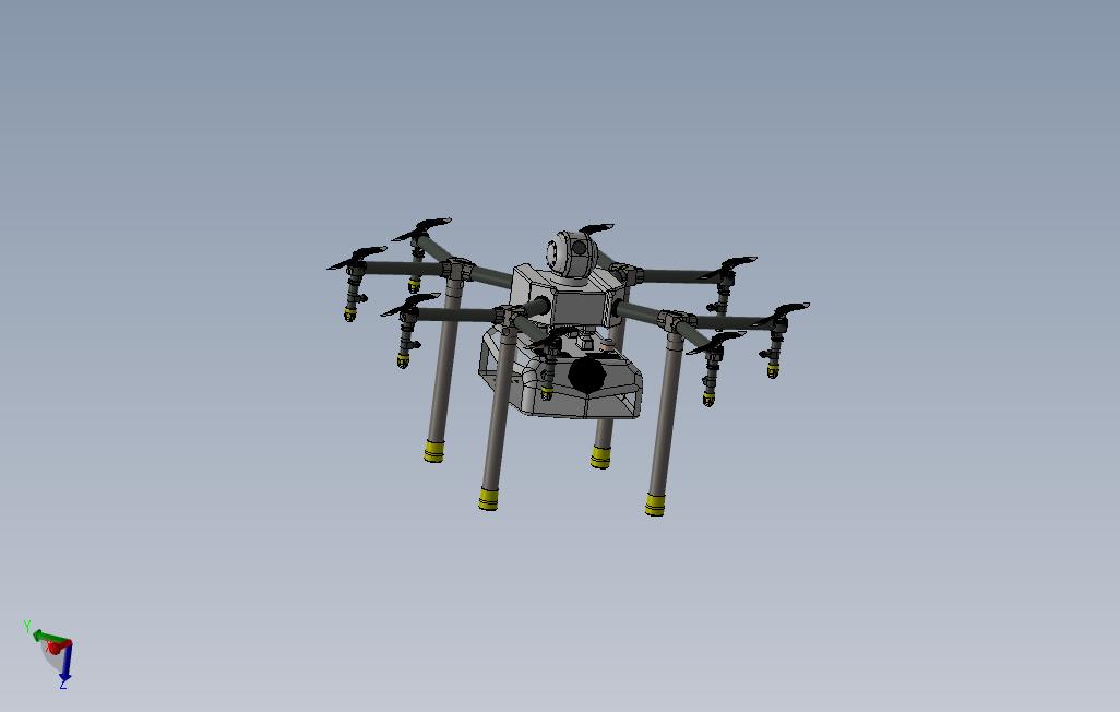 optocopter八旋翼消毒喷雾无人机（SolidWorks设计