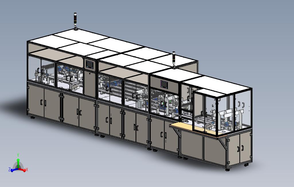 变压器生产线后段检测分拣回流输送流水线（SolidWorks设计