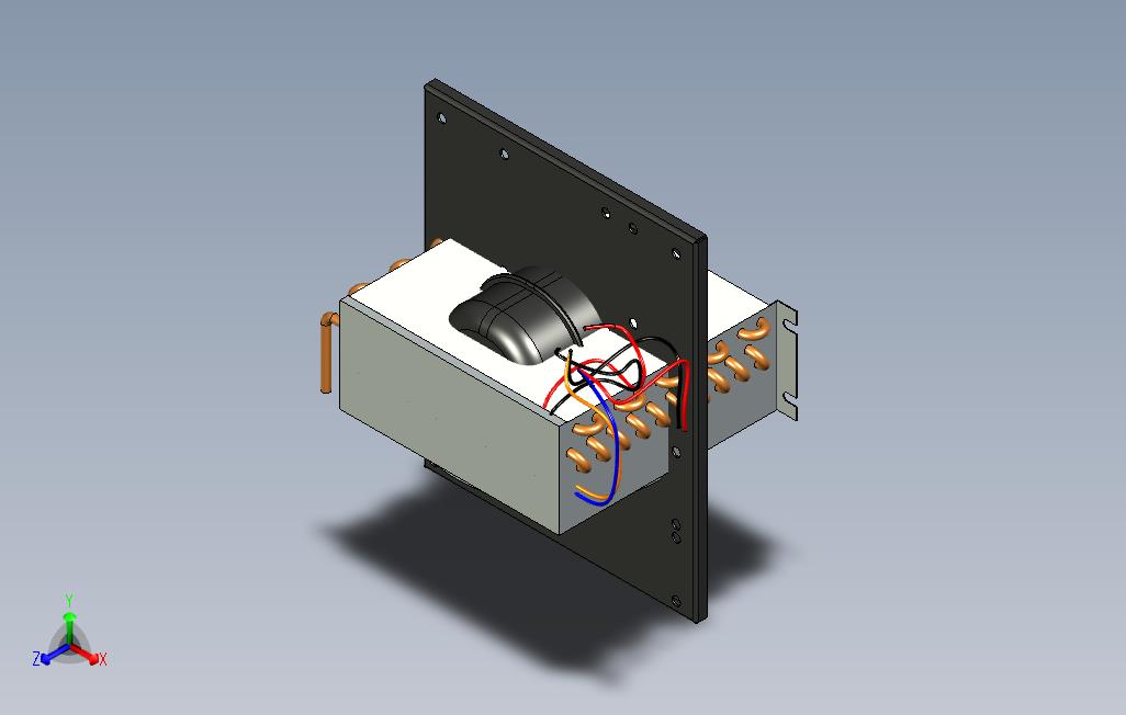 家用空调压缩冷凝机装置(SolidWorks设计